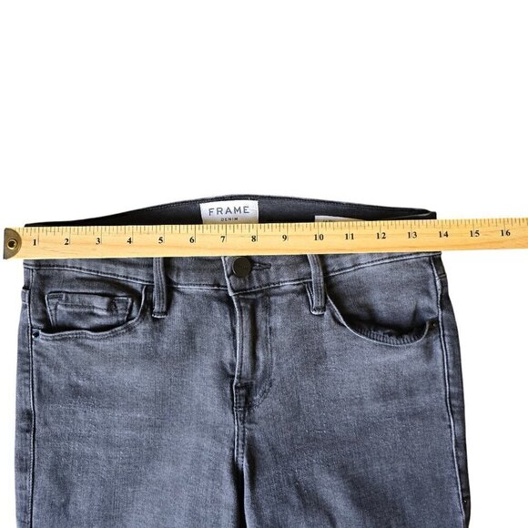 Frame Le High Skinny Grey Casual  distressed Denim Women's Jeans. Size 26 - Picture 6 of 11